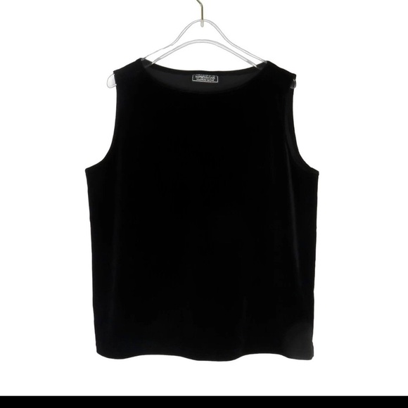 Eddie Bauer Vintage Velour Eggplant Tank Top Plus Size 1X - Picture 1 of 5